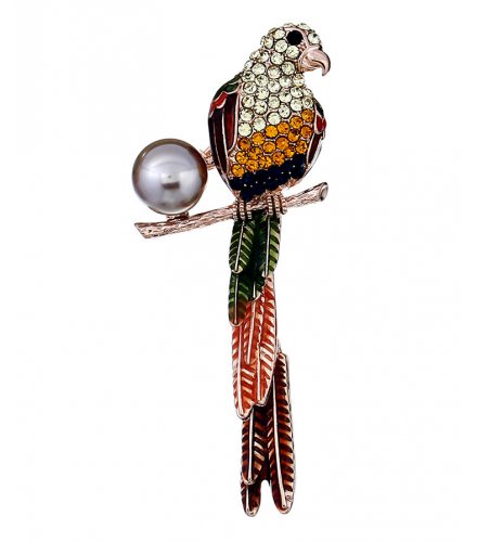SB254 - Parrot pin magpie Saree Brooch